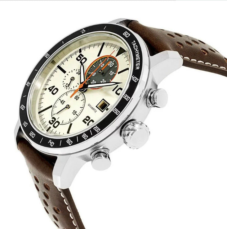 Fashion Business Men's Quartz Belt Watch
