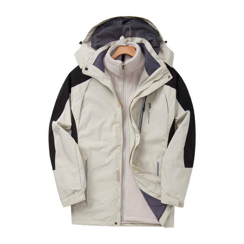 Men's Shell Jacket Detachable Ski Suit Women's Overalls