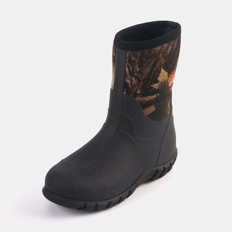 Fashion Simple High Tube Men's And Women's Rain Boots