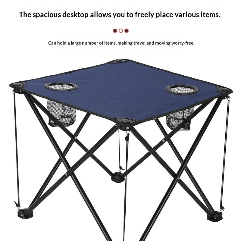 Outdoor Folding Table And Chair Set Made From Waterproof Oxford Fabricperfect For Camping Barbecues Sketching And Fishing