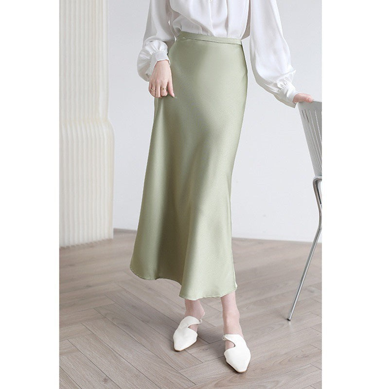 High-grade Silk Mid-length High-end Fishtail Long Skirt