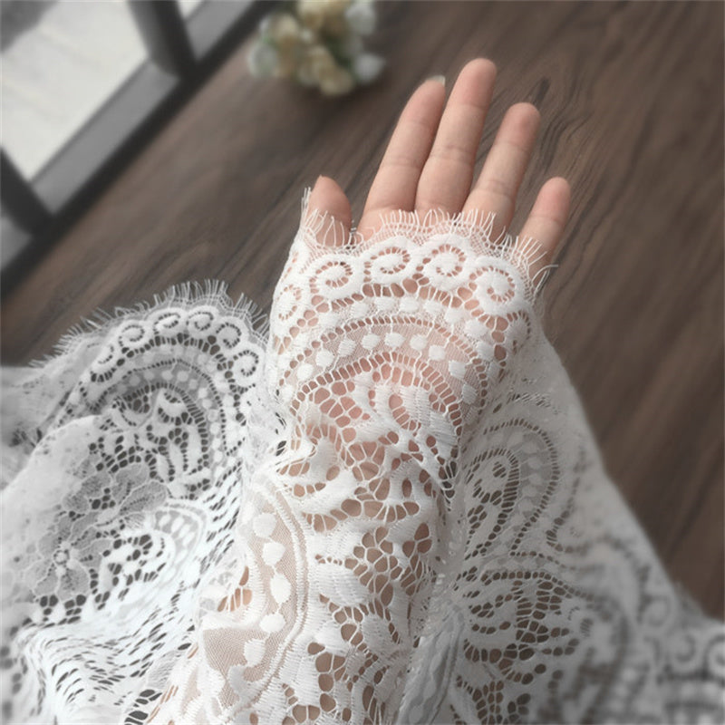 Embroidery Hollow Lace Skirt Hem Fabric