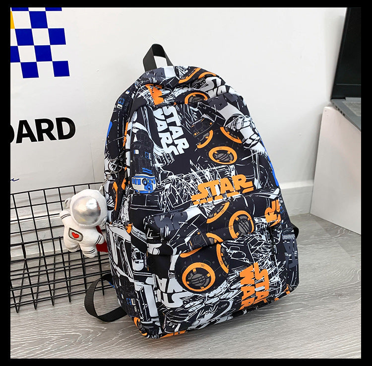 Personalized Graffiti College Students Bag Women's Casual Simple All-match Backpack