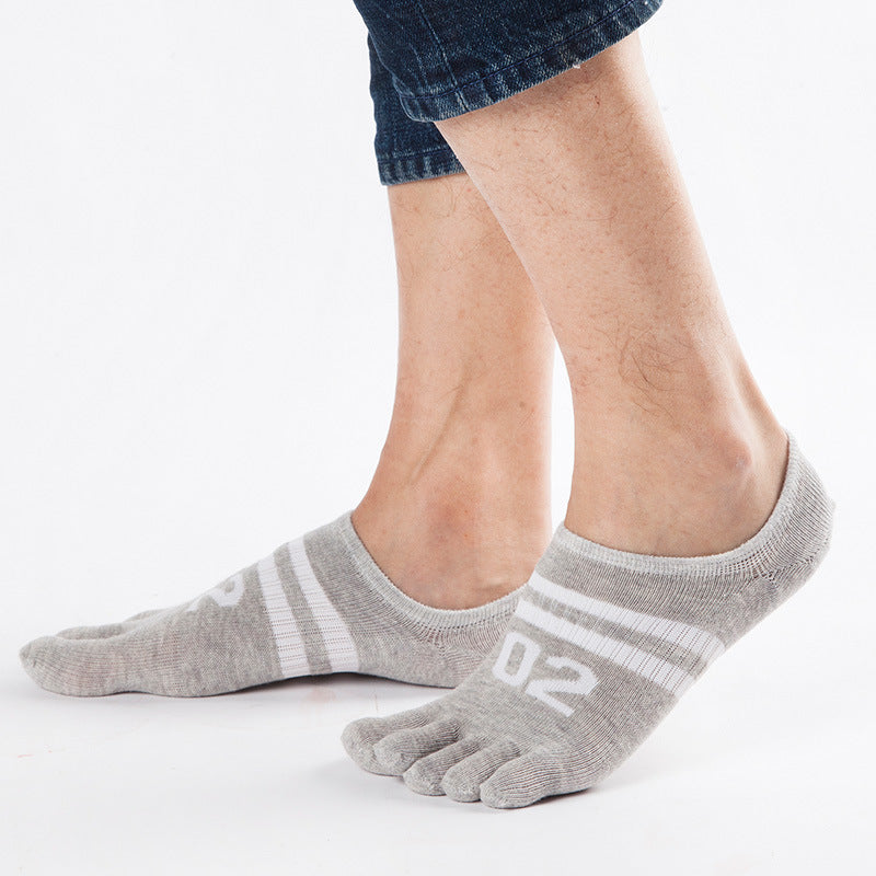 Five-finger Socks Sports Socks Split Toe Fashion Cotton Invisible Boat Socks Five-finger Socks