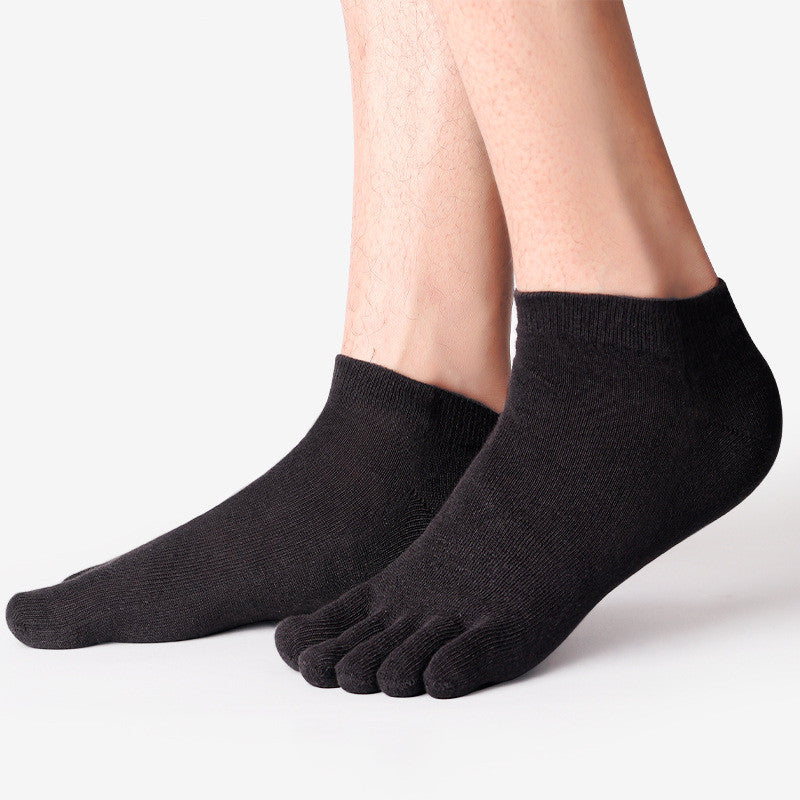 Pure Cotton Men's Thin Deodorant Short Toe Socks