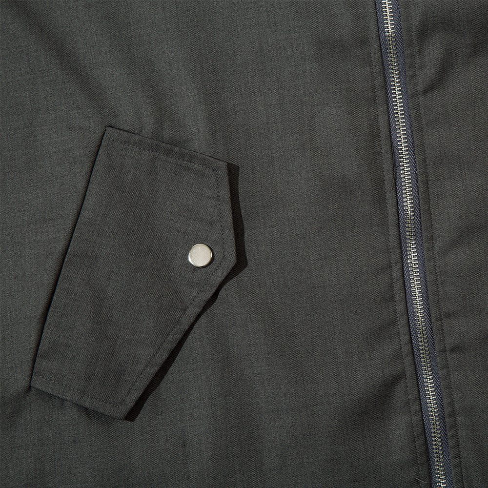 Spring And Autumn Lapel Zipper Shirt Coat