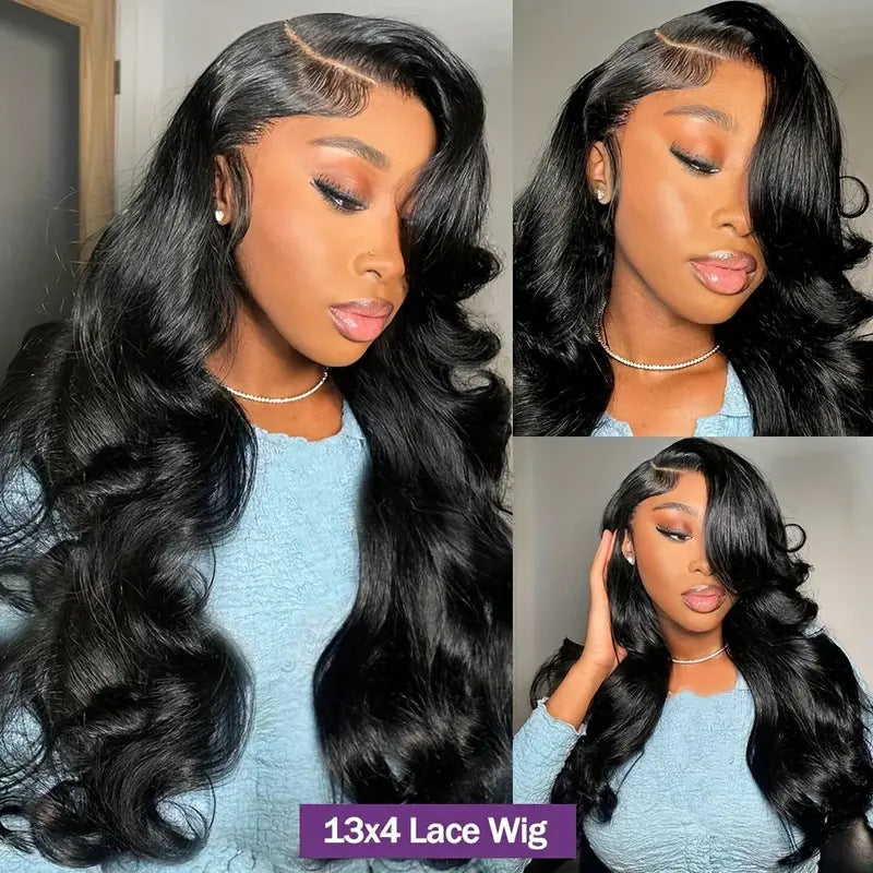 Natural High-temperature Fiber Front Lace Wig Female Medium Big Wave
