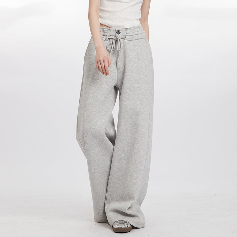 Sports Trousers With An Elasticated Waist Wide Leg Straight Street Trousers