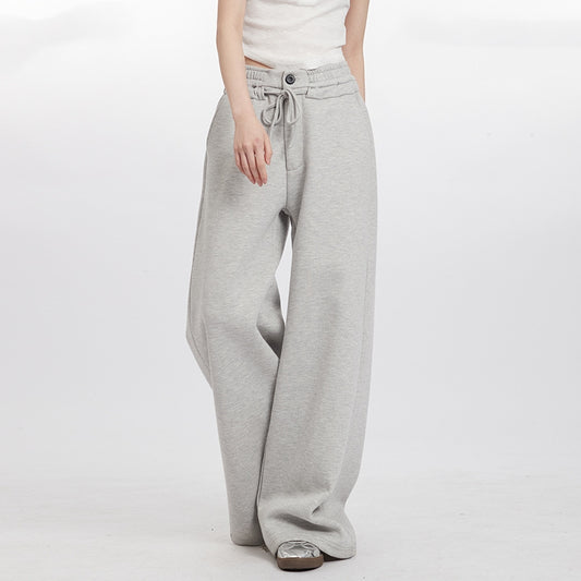 Sports Trousers With An Elasticated Waist Wide Leg Straight Street Trousers