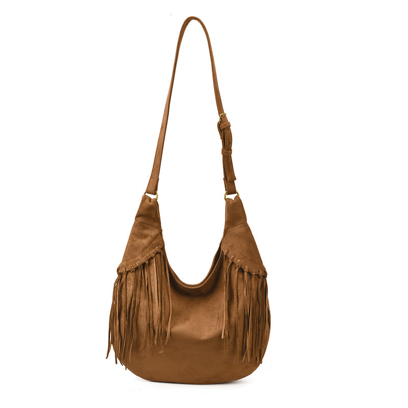Autumn And Winter New Large Capacity Versatile Dumpling Bag Retro Messenger Bag