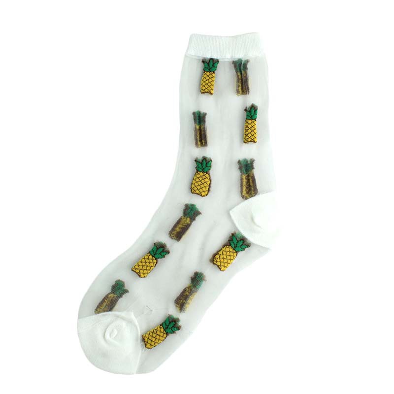 Womens Lightweight Sheer Glass-fiber Cotton Socks