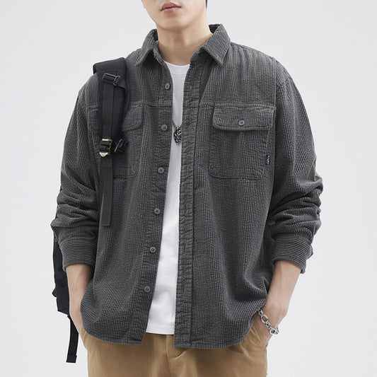 American Retro Patchwork Fashion Brand Casual Jacket For Men