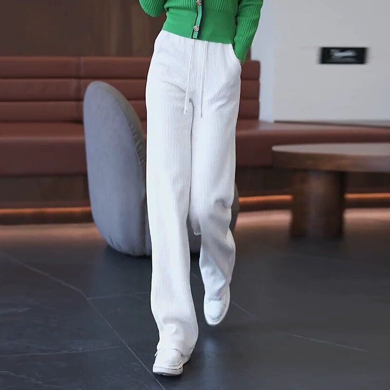 Women's Wide-leg Pants Autumn And Winter New High Waist Drooping Straight Thickening Pants