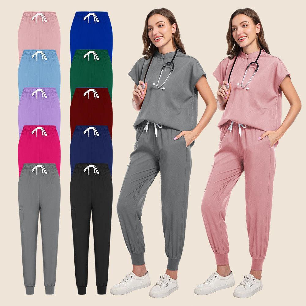 Stretchy, Quick-drying Short-sleeve Scrub Top For Doctors