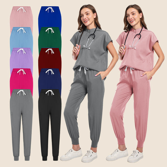 Stretchy, Quick-drying Short-sleeve Scrub Top For Doctors