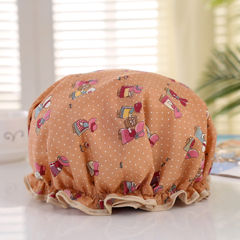 Double-layer Waterproof Shower Cap Disposable Hair