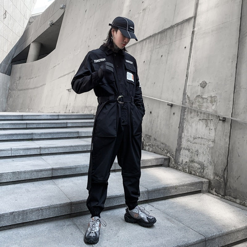 Men's And Women's Japanese Casual Polyester Fiber Overalls