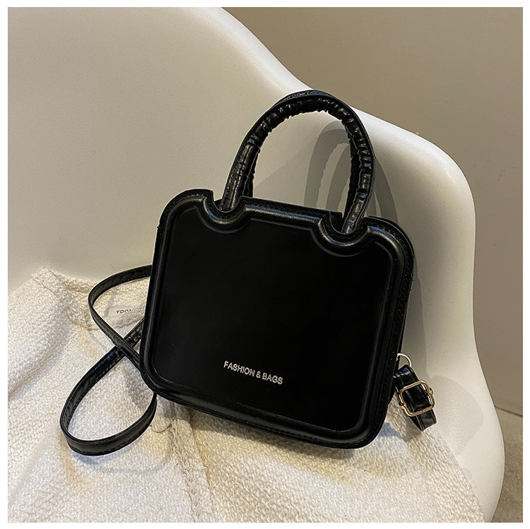 Fashion All-match Texture Solid Color Small Handbag