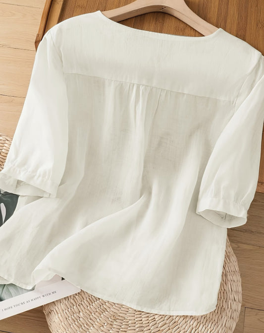 Summer Women'S T-Shirt In Apricot Yellow