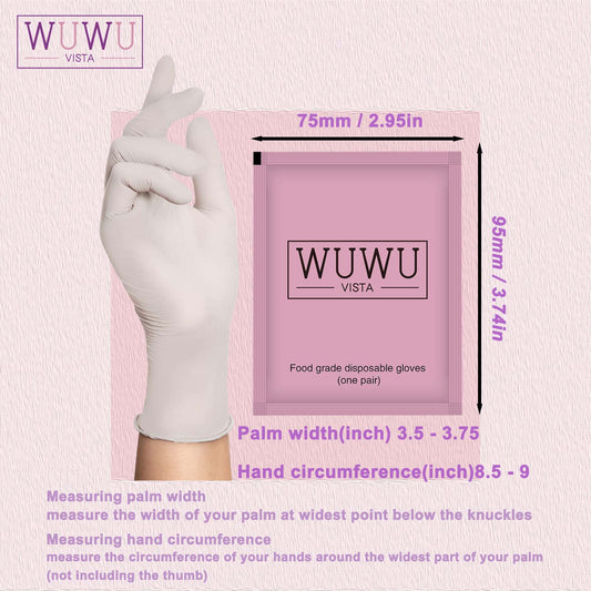 WUWUVISTA 30 Pairs Individually Packaged Disposable Nitrile Gloves New Food Grade TPE Latex Gloves Non-Slip Gloves Wax Accessories