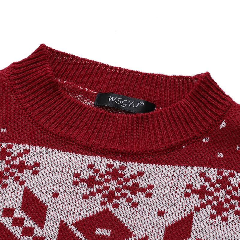 Men's Christmas Fawn Contrast Color Fashion Versatile