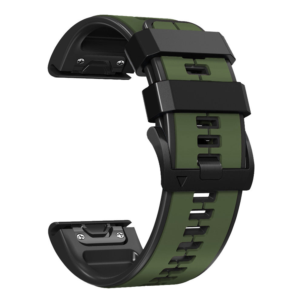Double Color Silicone Pin Buckle Silicone Strap