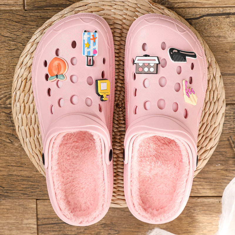 Women's Fleece Cotton Slippers Warm And Comfortable