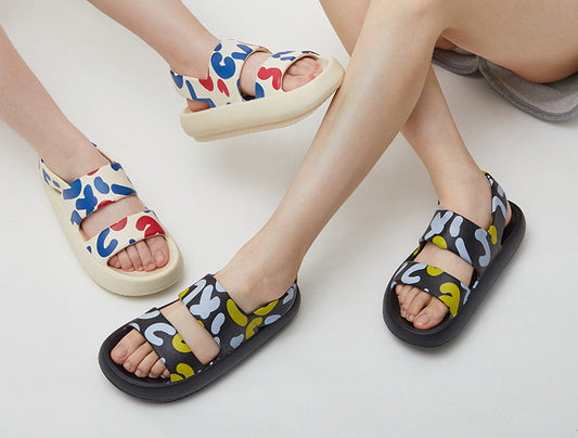 Thick-soled Sandals, Summer Fashion, Ins Wind, Flat-bottomed Heightened Sandals And Slippers