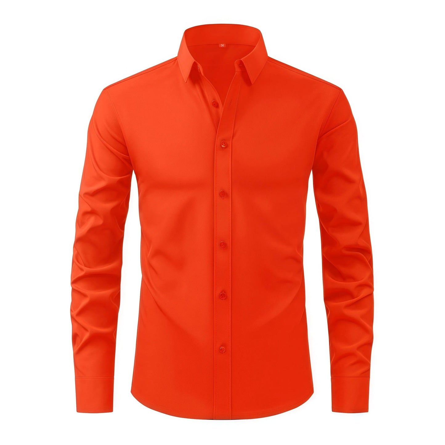 Lightweight Stretchy Plus-size Wrinkle-resistant Long-sleeve Shirt Thats Easy To Care For