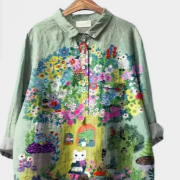 3D Printed Long Sleeve Shirt Animal Print Hawaiian Pullover