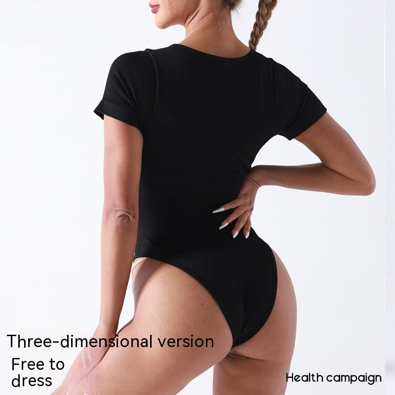 Thread Waist Elastic Seamless Yoga Clothes Leisure Sports Jumpsuit