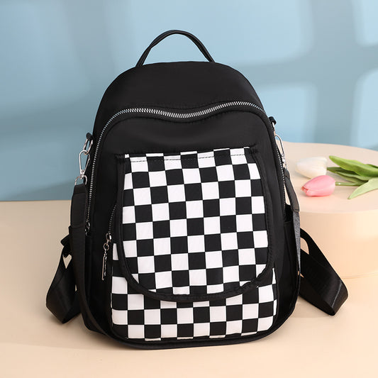 Lightweight Contrasting Nylon Canvas Shoulder Bag For Women