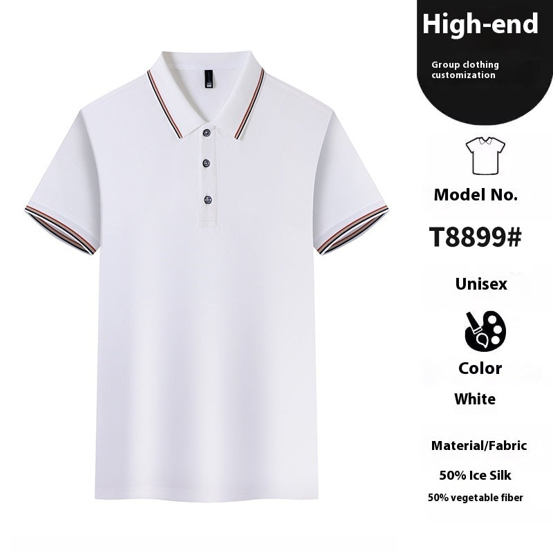 Ice-feeling Solona Color Matching Work Clothes Polo Shirt