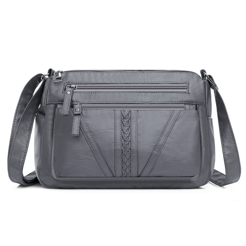 Crossbodytaske i blødt læderlook