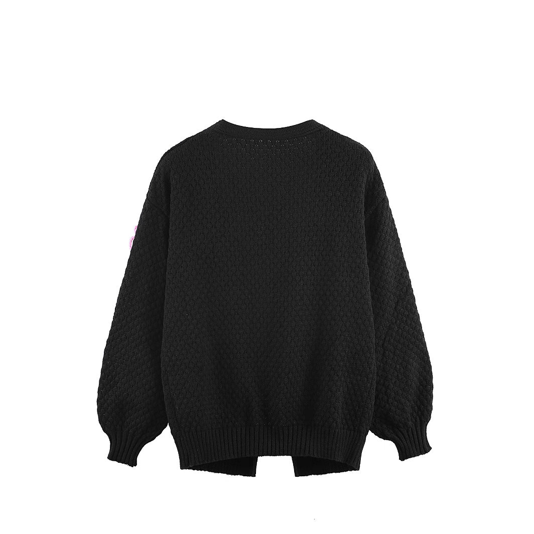 New Flower Brocade Sweater Coat