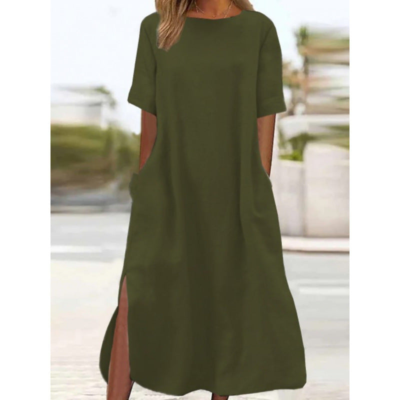 Women's Plus-Size Long Casual Loose Dress
