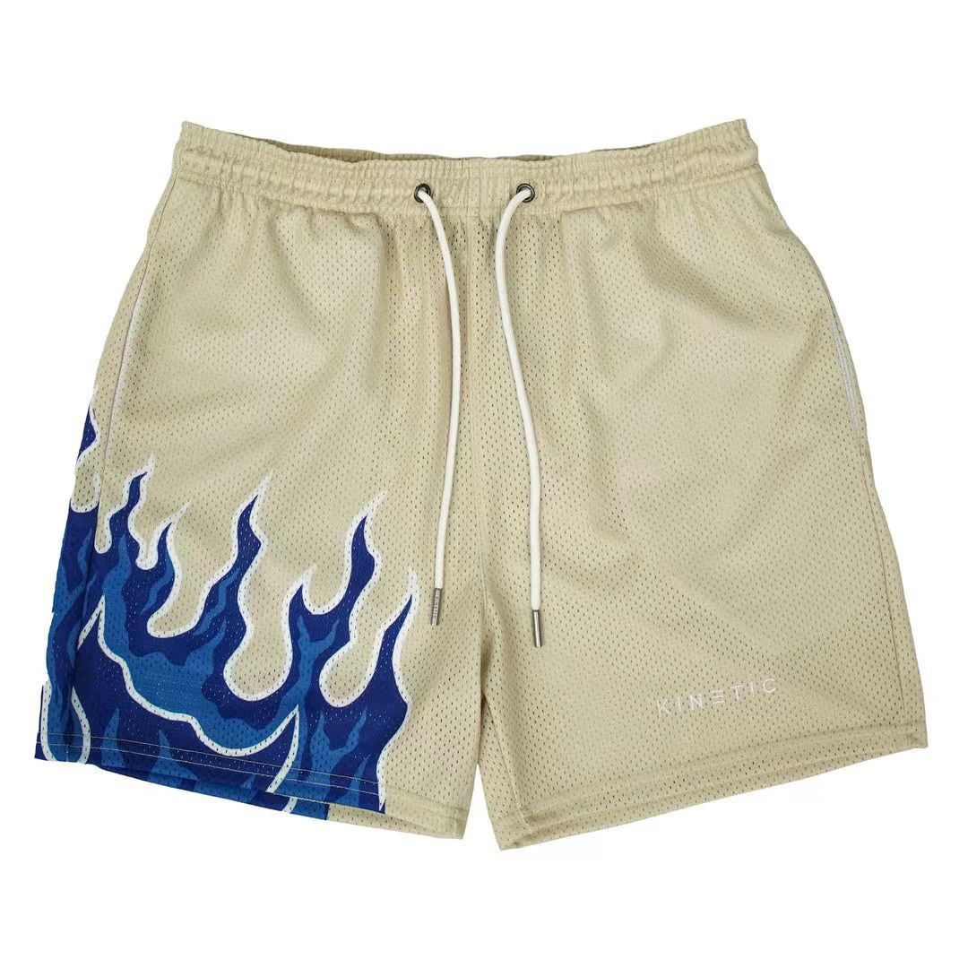 New Men's Flame Shorts Fast Drying For Fitness