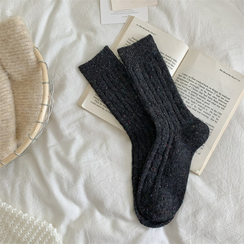Womens Thick Insulated Wool Mid-calf Socks