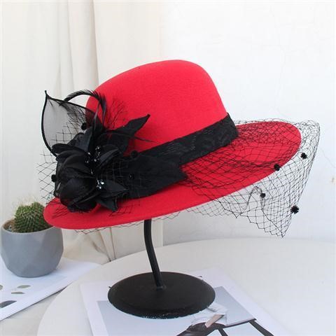 Ladies Temperament Retro Mesh Fashion Hat Trend