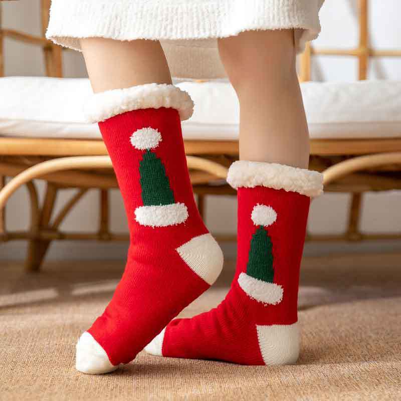 Plush Coral Velvet Stockings Household Sleeping Carpet