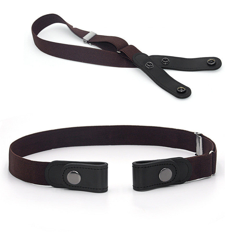 Jeans Belt Seamless Elastic Without Buckle All-match Lazy Belt