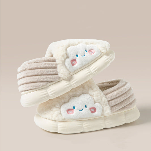 Women's Plush Bag Heel Cotton Shoes