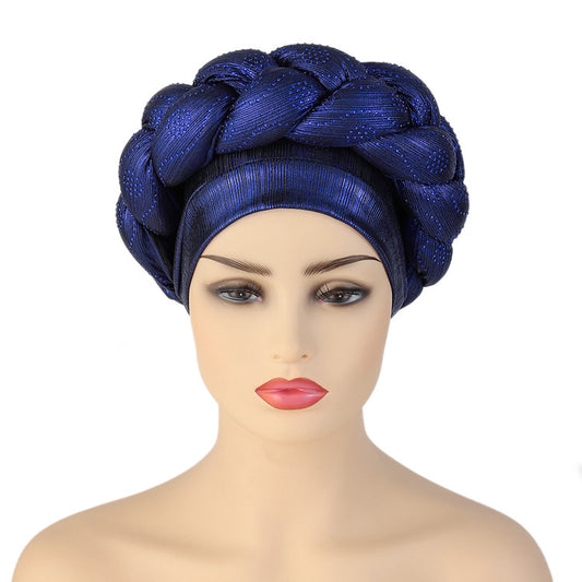 Beauty Strip Hot Drill Thick Braid Hat