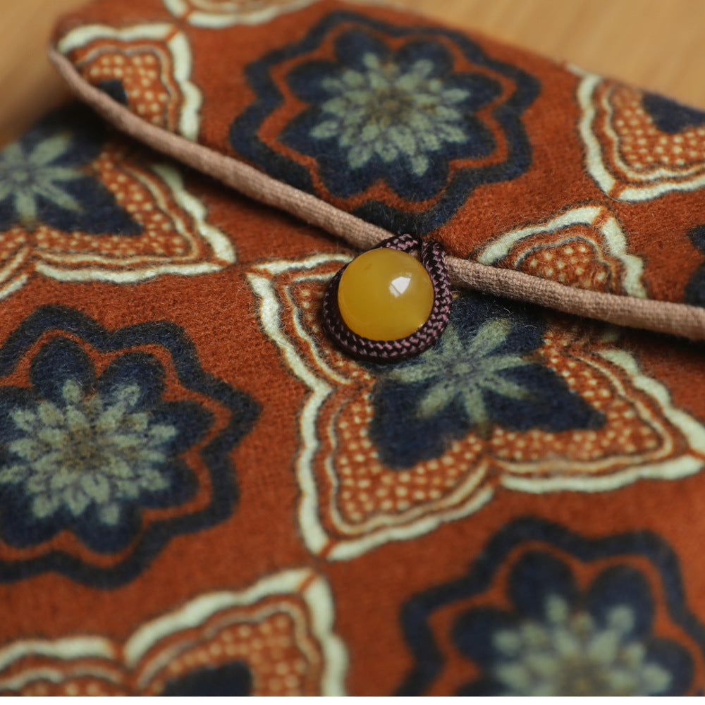 Cotton Bag Walnut Buddha Bead Storage