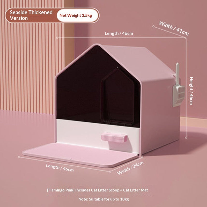 Drawer-style Fully Enclosed Cat Litter Box