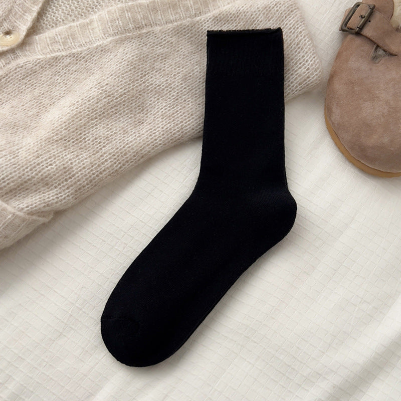 Autumn And Winter Plush Thickened Mid-calf Warm Cotton Socks