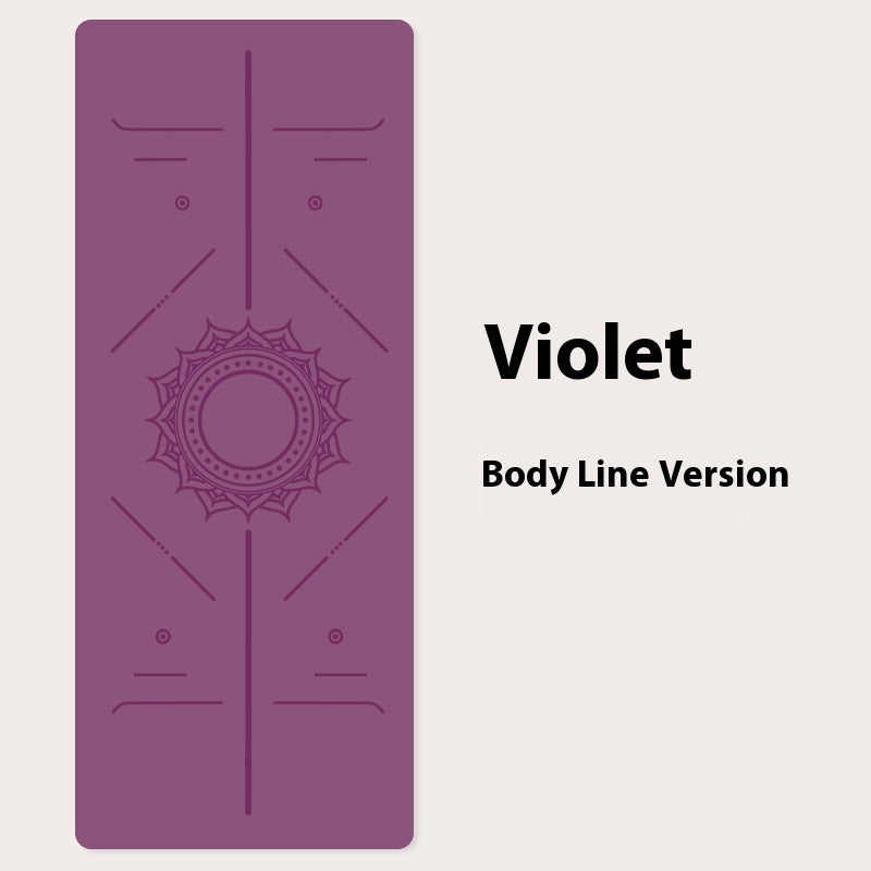 Pu Rubber Natural Rubber Non-slip Body Line Fitness Yoga Mat