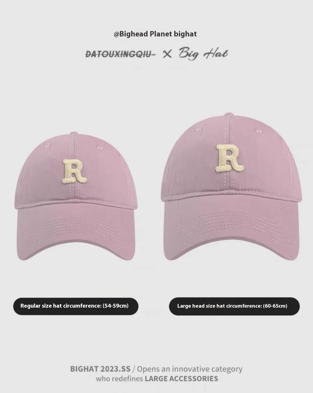 Big Head Circumference Baseball Cap Female Face Little Wild 65cm
