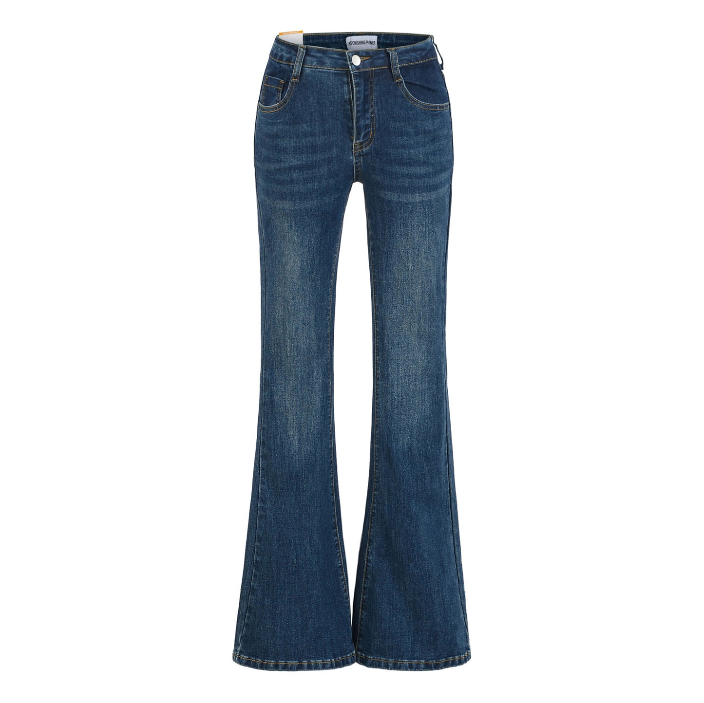 Womens Stylish Slim-fit Distressed Flared Jeans