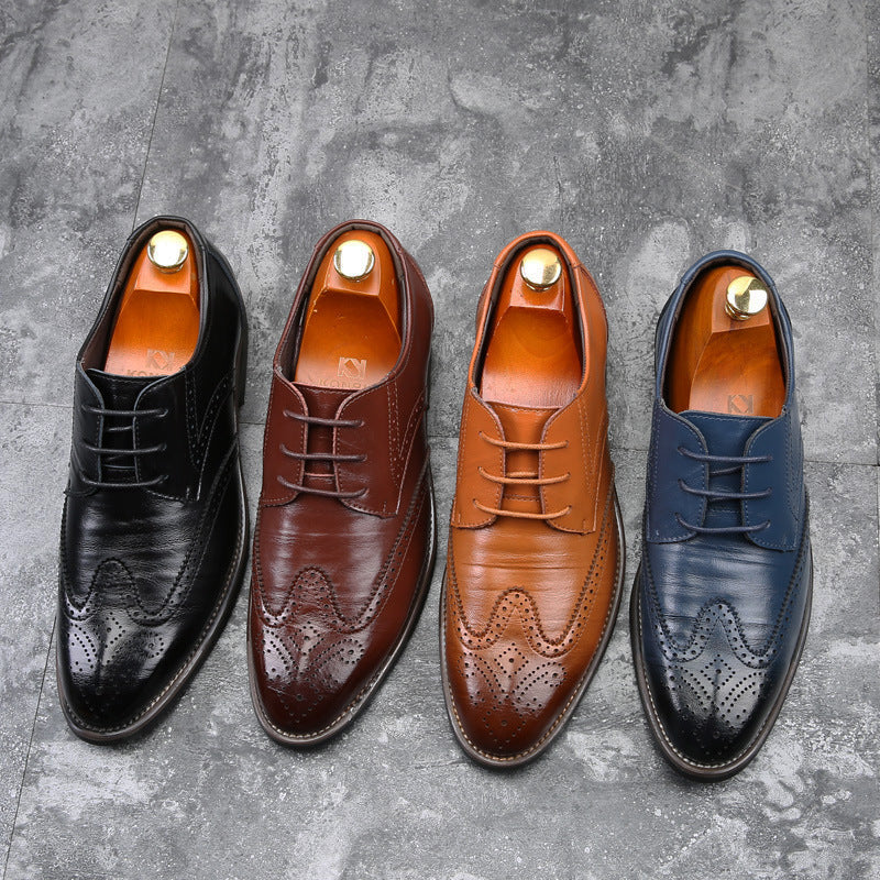 Fashion Men's Shoes With Laces Fashion Casual Leather
